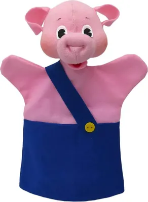 Produktbild von Schweinchen 26 cm blau, Handpuppe
