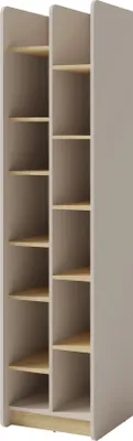 Produktbild von Furniture24 Bücherregal Alessio Ae4 Regal 85 X 195 X 42 Cm Sandbeige/Eiche Geölt