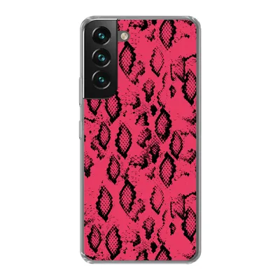 Produktbild von MuchoWow® Handyhülle Schutzhülle Hülle für Samsung Galaxy S22 Tiermuster - Schlangenhaut - Rosa Silikon Softcase Handy Hülle - Mobiltelefonhülle