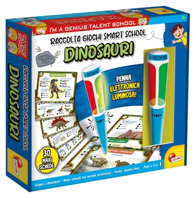 Obrázok produktu pre Lisciani Giochi – Hra "Som génius" – Kartová hra "Inteligentná škola", dinosaury, 113866