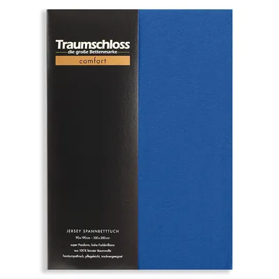 Produktbild von Traumschloss Comfort Jersey Spannbettlaken 90-100 x 200 cm royal 100% Baumwolle