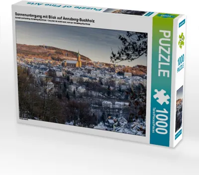 Produktbild von Calvendo Sonnenuntergang mit Blick auf Annaberg-Buchholz 1000 Teile Puzzle quer 640x480mm, N N; 7440739