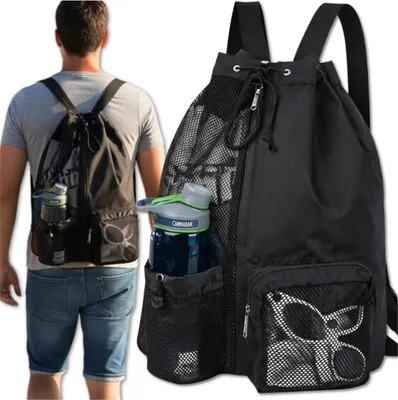 Obrázek produktu pro EDIBAZZAR | Černý sportovní batoh na tělocvik se stahovací šňůrkou