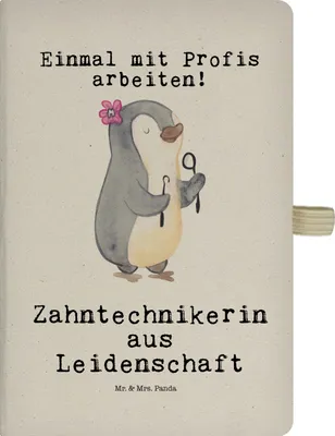 Produktbild von Mr. & Mrs. Panda Schreibheft Zahntechnikerin Leidenschaft - Transparent - Geschenk, Adressbuch, Notizbuch DIN A5, Journal, Reisetagebuch, Tagebuch