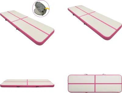 Produktbild von vidaXL Aufblasbare Gymnastikmatte mit Pumpe 500x100x20 cm PVC Rosa - Gymnastikmatte - Gymnastikmatten - Gymnastik Yoga Matte - Gymnastik Yoga Matten