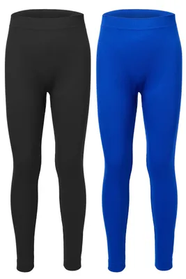 Produktbild von Ladeheid 2er Pack Lange Unterhosen Kinder Jungen  für Winter Sport LA40-259 (Schwarz/Blau, 146-152)