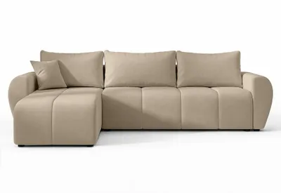 Produktbild von AX LIVING Eckcouch mit Schlaffunktion Malatya L Mini Sofa Hellbraun L
