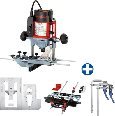 Produktbild von MAFELL Oberfräse LO 65 Ec MaxiMAX mit Arunda 80N Maxi, Adapter und Spannzwinge