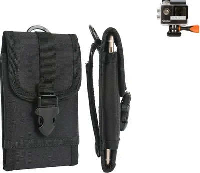 Produktbild von K-S-Trade Kameratasche Gürteltasche kompatibel mit Rollei Actioncam 425 Outdoor Gürtel Tasche für Kompaktkamera Holster Fototasche wasserabweisend