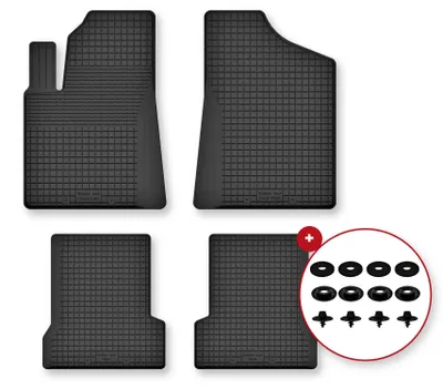 Zdjęcie produktu dla Dywaniki gumowe do Fiat Cinquecento 1991-1998 (hatchback) – 4 szt., czarne, dobierane – Wielganizator Semi-Universal