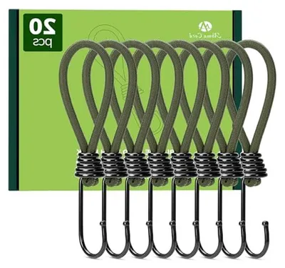 Productafbeelding van Rubberen Spanners - Elastieken met haak - Dekzeil Bevestigen - UV- en slijtvast - 15 cm 20 stuks - Zwart