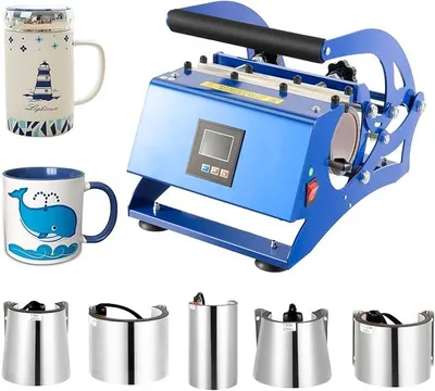 Image de Presse à sublimation pour tasses, 8-30OZ, 600W - 200 ?. Presse à chaud multifonctionnelle avec 6 supports, pour transfert sur tasses. Imprimante à sublimation pour tasses. Machine d'impression de tasses