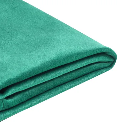 Produktbild von BELIANI Bettrahmenbezug Dunkelgrün Samtstoff 140 x 200 cm Stoffbezug für Doppelbett Modernes Design Schlafzimmer Kinderzimmer Ausstattung