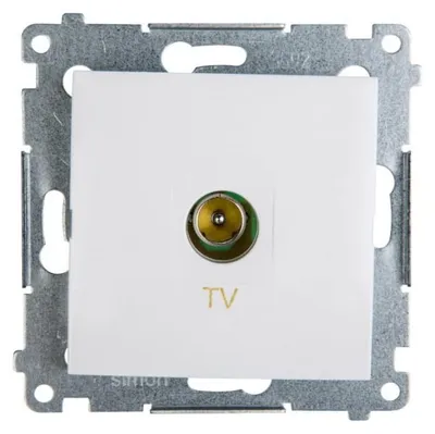 Image de Prise d'antenne TV insert blanc Simon 54 PremiumContact™ Simon DAK1.01/11