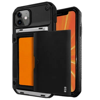 Productafbeelding van R2B Hoesje voor iPhone 11 met Pasjeshouder - 4 Pasjes + Screenprotector