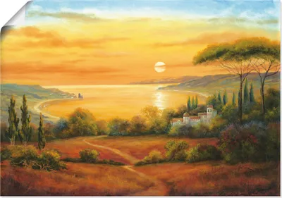 Produktbild von ARTland Poster Toskanabucht II Größe: 100x70 cm