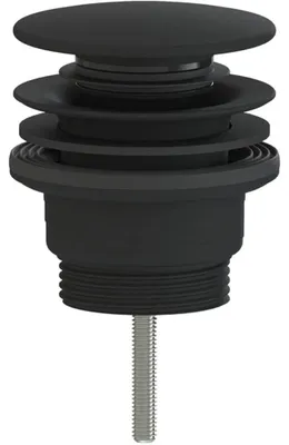 Productafbeelding van CERANO - Wastafelafvoer - 5/4" click-clack - universeel - kunststof - mat zwart