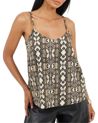Produktbild von Brave Soul - "Flowy" Trägerhemd für Damen GT20797 (34 DE) (Braun/Natürliche Schlange)