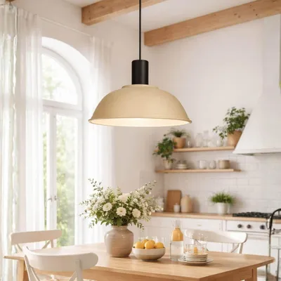 Produktbild von Opviq, Hochwertiger Kronleuchter, Kunststoffkörper, Braun, Ø33 h:11,5 cm | Höhenverstellbar 100-120 cm | E27 Fassung, max. 40 W | Stilvolles, industrielles Design für moderne Räume.