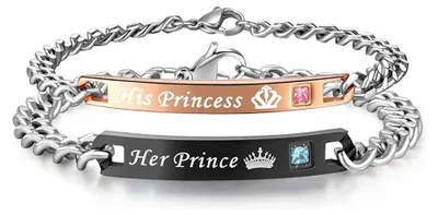 Immagine prodotto di Braccialetti di coppia - Il suo principe / la sua principessa