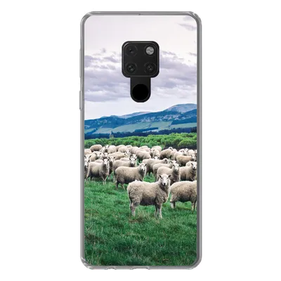 Produktbild von MuchoWow® Handyhülle Schutzhülle Hülle für Huawei P40 Lite Schafe - Natur - Gras Silikon Softcase Handy Hülle - Handy