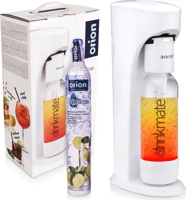 Produktbild von Orion Sprudler Wassersprudler Trinkwassersprudler zum Aufsprudeln von Wasser Kohlensäure für Wasser Siphonflasche weiß AquaDream C02-Patrone, Set