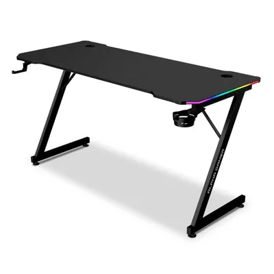 Produktbild von Alpha Gamer Gemina RGB, Gerade, Konkave Form, Spanholzplatte, Stahl, Gaming, Karbonfaser
