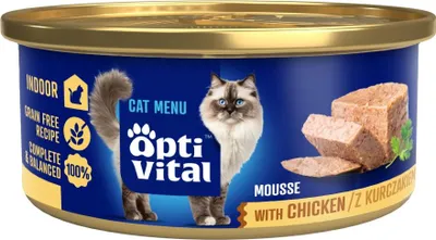 Zdjęcie produktu dla OptiVital Karma dla kota Kurczak i Łosoś 4 x 85 g