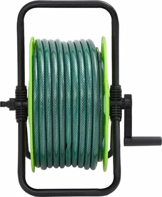 Productafbeelding van vidaXL Slanghaspel, vrijstaand, met slangenaansluitset van 0,5 inch, 30 meter