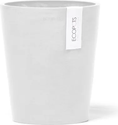Produktbild von Blumenvase Ecopots Morinda Kunststoff Ø 9,8 cm 11 x 11 x 12,5 cm weiß