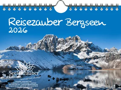 Produktbild von Reisezauber Bergseen DIN A5 Kalender für 2026 Bergseen Gipfel und Berge - Seelenzauber
