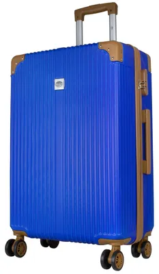 Produktbild von ABS Hartschale Reise Koffer Trolley Gepäck vier 360° Rollen Bardabos Blau Gr. L