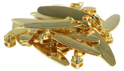 4 Zipper für Spiralreißverschluss, 5mm, non lock, gold