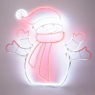 Obrázek produktu pro LED vánoční dekorace, sněhulák, 68 x 61 cm