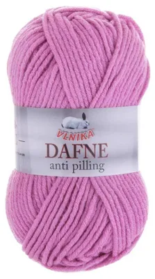 100g Strickgarn Dafne Strick-Wolle Polyacryl Anti Pilling Effekt malve