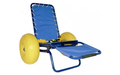 Immagine prodotto di Carrozzina Mare Job per Disabili con Cintura Sicurezza Blu
