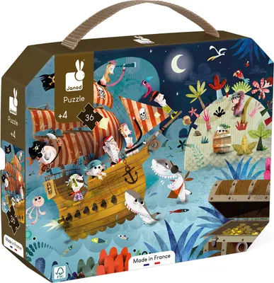 Produktbild von Janod Puzzle – Piraten, 36 Teile