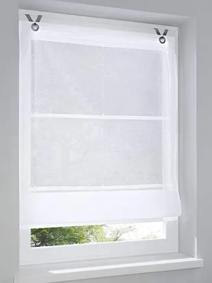 Zdjęcie produktu dla Omgoods - Zasłona Kessy Bessy, biała, 100 x 140 cm - Łatwy montaż bez wiercenia