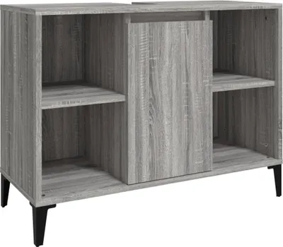 Produktbild von vidaXL Waschbeckenunterschrank Grau Sonoma 80x33x60 cm Holzwerkstoff