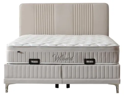 Produktbild von Villa Möbel Bett Set Winart 160x200 Beige Bett (ohne Matratze), Set: Bettkasten-Kopfteil