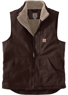 Produktbild von Carhartt 104277 Washed Duck Mock-Neck Vest Dark Brown XL