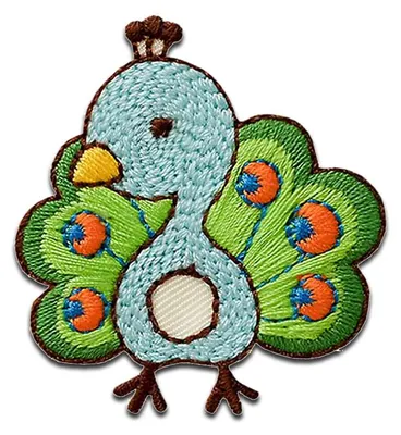 Produktbild von Mono-Quick Pfau Tier - Aufnäher, Bügelbild, Aufbügler, Applikationen, Patches, Flicken, zum aufbügeln, Größe: 4,9 x 4,1 cm