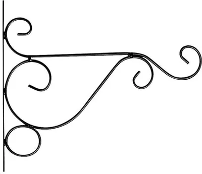 Produktbild von Hängende Pflanzenhalterung, exquisite Gartendekoration, tragbarer Blumentopf im europäischen Stil, Wandpflanzer für Balkon-Schwarz ,Größen:30*20cm