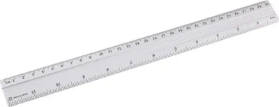 Produktbild von D.RECT 30 cm Lineal aus Aluminium | für Schule Büro Zuhause |silber