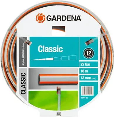 Image de Tuyau Gardena Classic 13 mm - 18 m - Gris - Orange - Seulement le tuyau - 22 bar