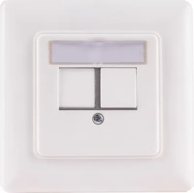 Produktbild von S/CONN maximum connectivity Netzwerkdose-Keystone Trägerrahmen, 2-Fach (08-10101)