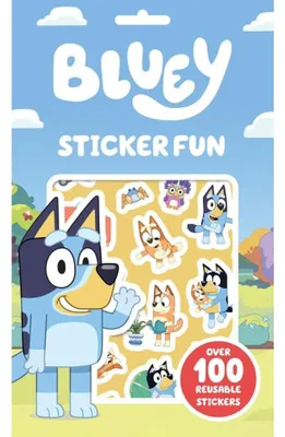Produktbild von Bluey Stickerbuch, wiederverwendbar, über 100 Aufkleber, mit Bluey und seiner Familie, für Kinder ab 3 Jahren