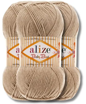 Produktbild von Alize 3x 100g Baby Best Wolle, Antipilling, Uni, Häkeln, Stricken (256)