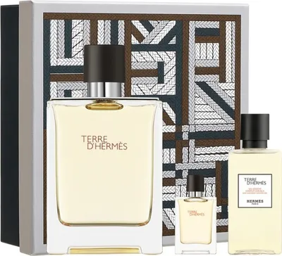 Produktbild von Hermès Terre d'Hermès Geschenkset Eau de Toilette 100ml + Eau de Toilette 5 ml + Duschgel 40 ml