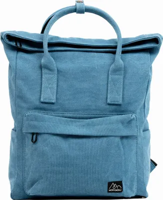 Produktbild von MORGNTAU Canvas-Rucksack "Kolibri" / Alltagsbegleiter mit 20l Volumen / Fachervielfalt / Rolltop – Blau